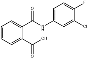 2-[(3-Chloro-4-fluoroanilino)carbonyl]benzoic acid Struktur