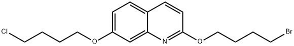 Quinoline, 2-(4-bromobutoxy)-7-(4-chlorobutoxy)- Struktur