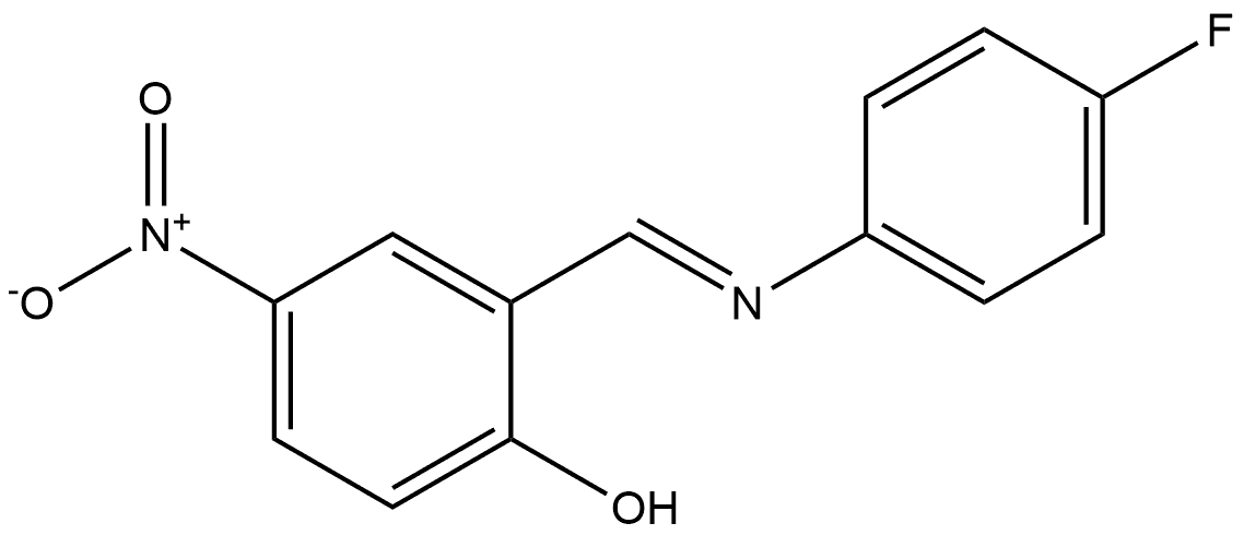 Phenol, 2-[(E)-[(4-fluorophenyl)imino]methyl]-4-nitro- Struktur