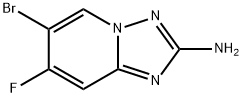 6-溴-7-氟-[1,2,4]三唑并[1,5-A]吡啶-2-胺 結(jié)構(gòu)式
