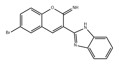 2H-1-Benzopyran-2-imine, 3-(1H-benzimidazol-2-yl)-6-bromo- Struktur