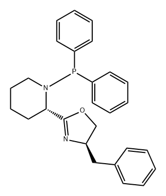 (R)-4-芐基-2-((S)-1-(二苯基膦基)哌啶-2-基)-4,5-二氫惡唑, 2757084-53-8, 結(jié)構(gòu)式