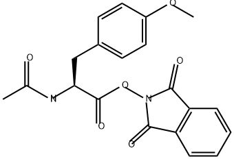 Tyrosine, N-acetyl-O-methyl-, 1,3-dihydro-1,3-dioxo-2H-isoindol-2-yl ester Struktur