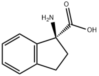 1H-Indene-1-carboxylic acid, 1-amino-2,3-dihydro-, (1S)- Struktur