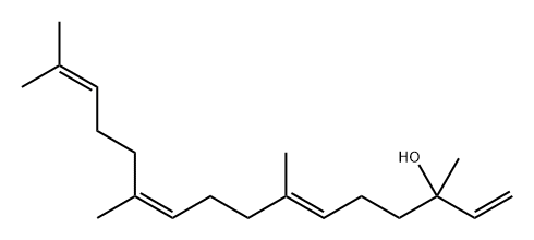 1,6,10,14-Hexadecatetraen-3-ol, 3,7,11,15-tetramethyl-, (6E,10Z)- Struktur