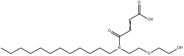 2-Butenoic acid, 4-[dodecyl[2-(2-hydroxyethoxy)ethyl]amino]-4-oxo- Struktur
