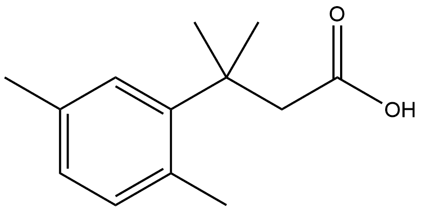 Benzenepropanoic acid, β,β,2,5-tetramethyl- Struktur