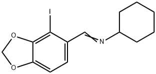 Cyclohexanamine, N-[(4-iodo-1,3-benzodioxol-5-yl)methylene]- Struktur