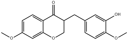 4H-1-Benzopyran-4-one, 2,3-dihydro-3-[(3-hydroxy-4-methoxyphenyl)methyl]-7-methoxy-|化合物 T23978