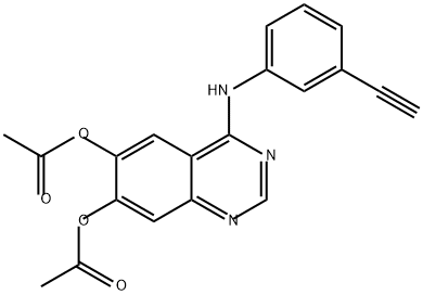 6,7-Quinazolinediol, 4-[(3-ethynylphenyl)amino]-, 6,7-diacetate Structure