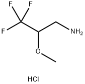 1-Propanamine, 3,3,3-trifluoro-2-methoxy-, hydrochloride (1:1) Struktur