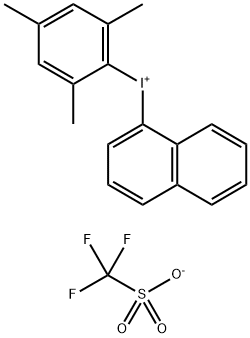 Iodonium, 1-naphthalenyl(2,4,6-trimethylphenyl)-, 1,1,1-trifluoromethanesulfonate (1:1) Struktur