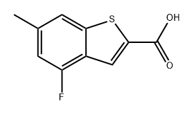4-fluoro-6-methylbenzo[b]thiophene-2-carboxylic acid Struktur