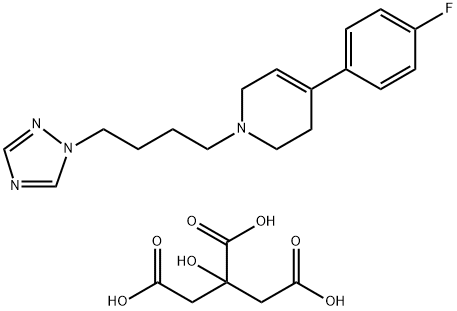 Pyridine, 4-(4-fluorophenyl)-1,2,3,6-tetrahydro-1-[4-(1H-1,2,4-triazol-1-yl)butyl]-, 2-hydroxy-1,2,3-propanetricarboxylate (1:1)|化合物 T27232
