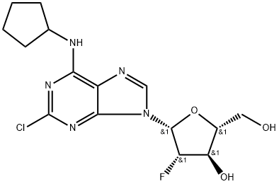 2'-Chloro-N6-cyclopentyl-2'-fluoro-beta-D-arabinoadenosine Struktur