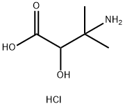 Butanoic acid, 3-amino-2-hydroxy-3-methyl-, hydrochloride (1:1) Struktur