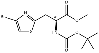 2-Thiazolepropanoic acid, 4-bromo-α-[[(1,1-dimethylethoxy)carbonyl]amino]-, methyl ester, (αS)-|(S)-2-(BOC-氨基)-3-(4-溴-2-噻唑基)丙酸甲酯