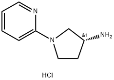 3-Pyrrolidinamine, 1-(2-pyridinyl)-, hydrochloride (1:2), (3R)- Struktur