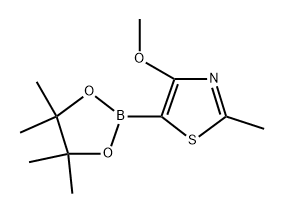 4-methoxy-2-methyl-5-(4,4,5,5-tetramethyl-1,3,2-dioxaborolan-2-yl)thiazole Struktur