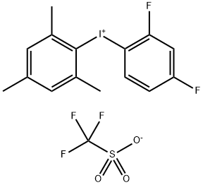 (2,4-Difluorophenyl)(mesityl)iodonium trifluoromethanesulfonate Struktur
