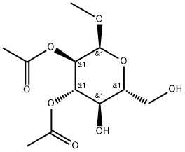 Methyl 2,3-di-O-acetyl-α-D-glucopyranoside Struktur