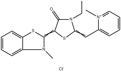 PyridiniuM, 2-[[3-ethyl-5-(3-Methyl-2(3H)-benzothiazolylidene)-4-oxo-2-thiazolidinylidene]Methyl]-1-Methyl-, chloride (1:1)|YM-1