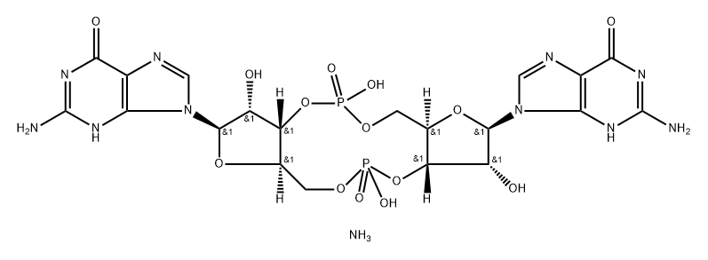 3'-Guanylic acid, guanylyl-(3'→5')-, cyclic nucleotide, diammonium salt (9CI) Struktur