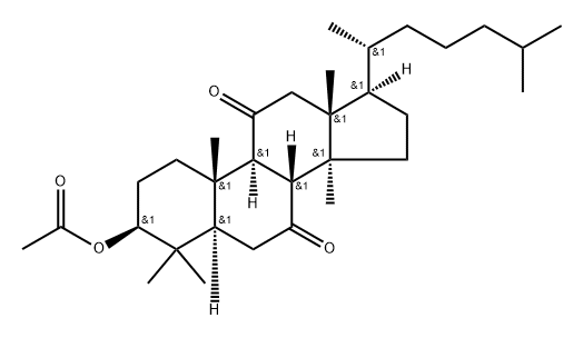 3β-(Acetyloxy)-5α-lanostane-7,11-dione Struktur