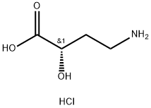 Butanoic acid, 4-amino-2-hydroxy-, hydrochloride (1:1), (2S)- Structure