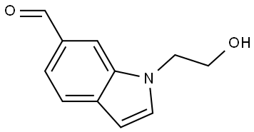 1-(2-hydroxyethyl)-1H-indole-6-carbaldehyde Struktur