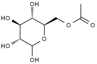 6-O-Acetyl-D-glucopyranose Struktur