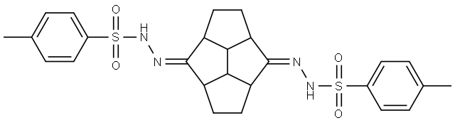 4-METHYL-N'-(6-{[(4-METHYLPHENYL)SULFONYL]HYDRAZONO}DECAHYDRODICYCLOPENTA[CD,GH]PENTALEN-3(1H)-YLIDENE)BENZENESULFONOHYDRAZIDE Struktur