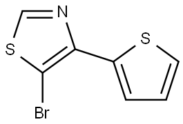 5-Bromo-4-(2-thienyl)thiazole Struktur