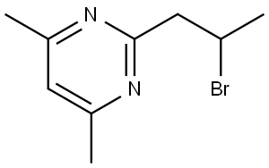 2-(2-Bromopropyl)-4,6-dimethylpyrimidine Struktur