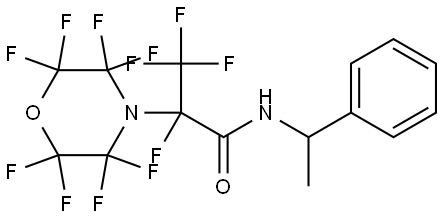 2,3,3,3-TETRAFLUORO-2-(OCTAFLUORO-MORPHOLIN-4-YL)-N-(1-PH-ET)-PROPIONAMIDE Struktur
