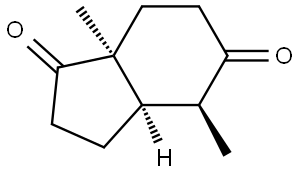 (3AR,4S,7AS)-4,7A-DIMETHYLHEXAHYDRO-1H-INDENE-1,5(4H)-DIONE Struktur