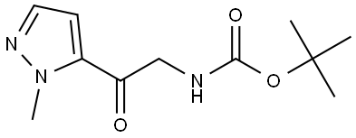 tert-butyl (2-(1-methyl-1H-pyrazol-5-yl)-2-oxoethyl)carbamate Struktur