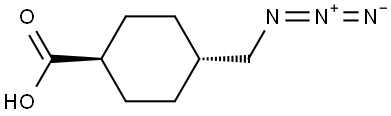 trans-4-(azidomethyl)cyclohexanecarboxylic acid Struktur