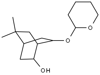 5,5-DIMETHYL-7-(TETRAHYDRO-2H-PYRAN-2-YLOXY)BICYCLO[2.2.2]OCTAN-2-OL Struktur