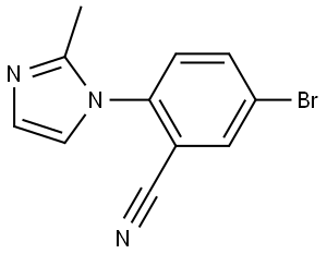 5-bromo-2-(2-methyl-1H-imidazol-1-yl)benzonitrile Structure