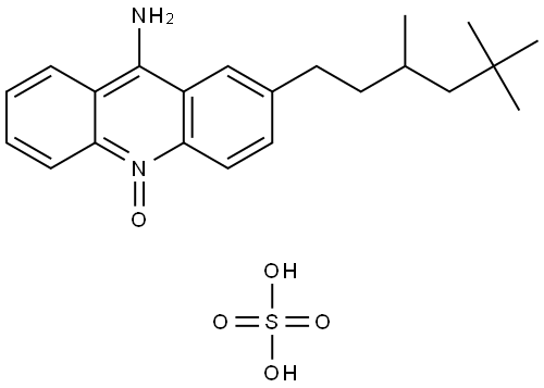 2-(3,5,5-trimethylhexyl)-9-acridinamine 10-oxide, sulfate salt Struktur