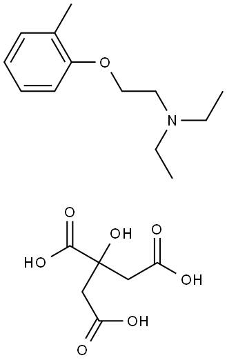 N,N-diethyl-2-(2-methylphenoxy)ethanamine 2-hydroxy-1,2,3-propanetricarboxylate Struktur