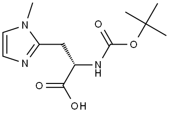 (S)-2-((tert-butoxycarbonyl)amino)-3-(1-methyl-1H-imidazol-2-yl)propanoic acid Struktur