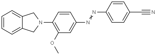 4-(4-(2-ISOINDOLINYL)-3-METHOXYPHENYLAZO)BENZONITRILE Struktur