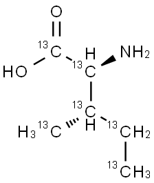 L-ISOLEUCINE 13C6 Struktur