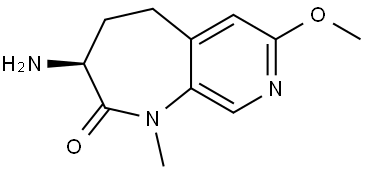 (S)-3-amino-7-methoxy-1-methyl-1,3,4,5-tetrahydro-2H-pyrido[3,4-b]azepin-2-one Struktur