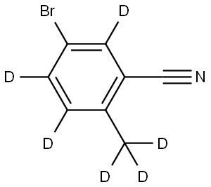5-bromo-2-(methyl-d3)benzonitrile-3,4,6-d3 Structure