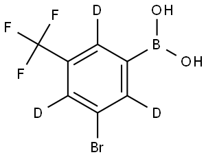 (3-bromo-5-(trifluoromethyl)phenyl-2,4,6-d3)boronic acid Struktur