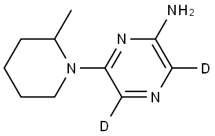 6-(2-methylpiperidin-1-yl)pyrazin-3,5-d2-2-amine Structure