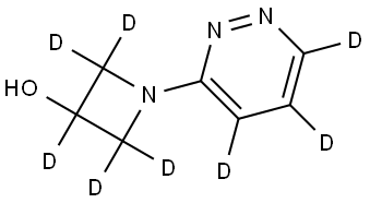 1-(pyridazin-3-yl-d3)azetidin-2,2,3,4,4-d5-3-ol Structure